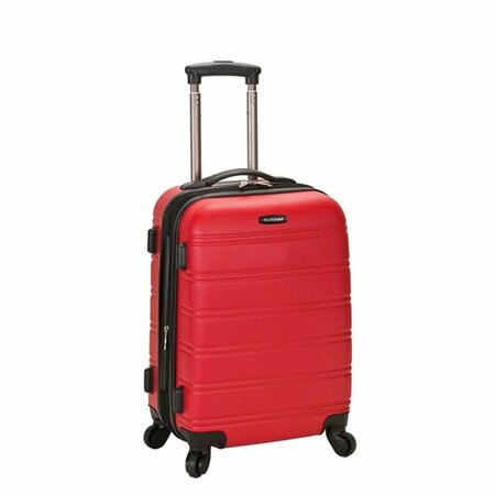 FOX LUGGAGE ROCKLAND MELBOURNE 20 Inch EXPANDABLE ABS CARRY ON F145-Red